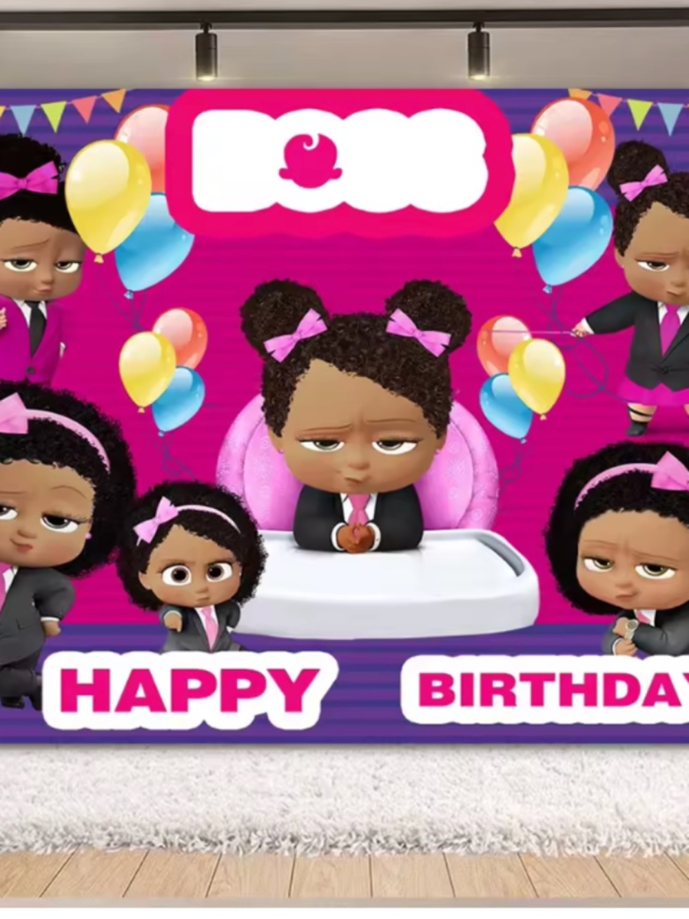 Boss-Baby Girls Backdrop